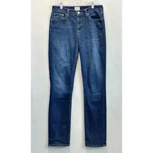 J CREW Jeans Women's Sz 27T Dark Wash Trademark Matchstick‎ Straight Blue Denim